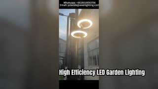 30W-60W IP66 IK10 dubbelkops led-tuinlamp met 160lm/w gebruikt in straten.