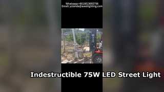 75W led-straatverlichting en paal-slagvastheidstest