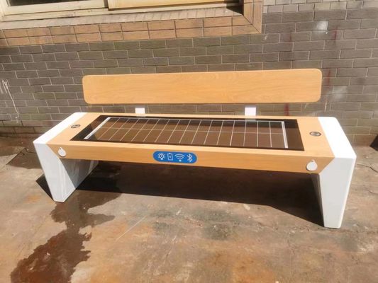 kopen Modern stedelijk meubilair Slimme zonnebank met LED-lichten voor park, strand en gemeenschap online manufacture