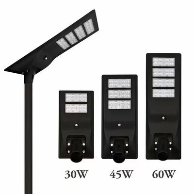 Alles-in-één 45W Geïntegreerde Zonne-LED Straatlantaarn Met Monokristallijn Silicium En Hoge Lichtsterkte Gebruikt Voor Stedelijke Straten